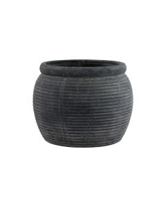 Amalfi Grey  Rimmed Plant Pot