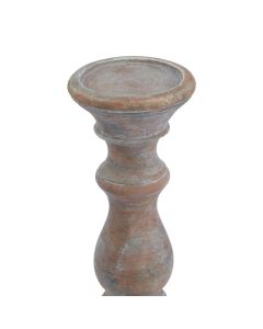 Siena Brown  Column Candle Holder