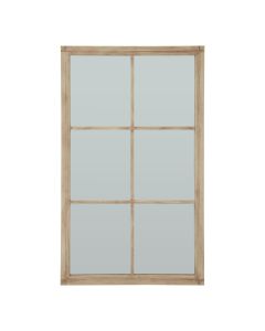 Washed Wood Large Window Mirror