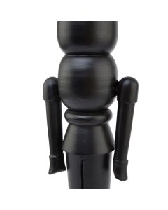 Minimalist Black Wooden Large Nutcracker Decoration