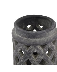 Amalfi Grey Large Lattice Lantern