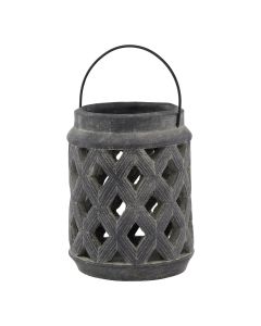 Amalfi Grey Large Lattice Lantern