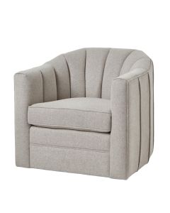 Lily Swivel Chair In Oatmeal Twill