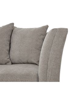 Vesper Taupe Cushion Back Three Seater Sofa