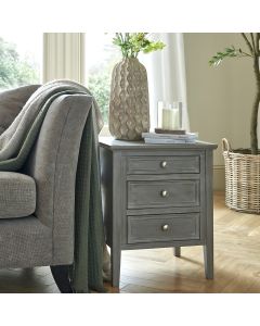 The Serene Collection Three Drawer Bedside Table