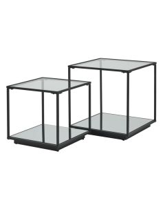 Lennox Black Framed Set Of 2 Side Tables