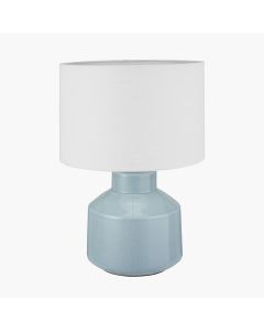 Nora Duck Egg Blue Crackle Effect Table Lamp