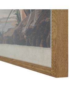 Flora & Fauna Collection Curlews On Linen In Beaded Frame
