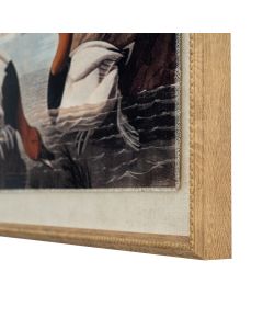 Flora & Fauna Collection Pochards On Linen In Beaded Frame