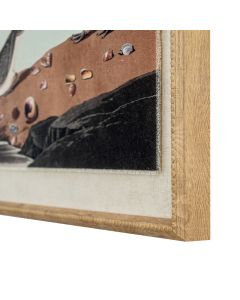 Flora & Fauna Collection Stints On Linen In Beaded Frame