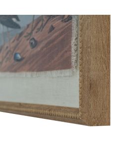 Flora & Fauna Collection Sandpipers On Linen In Beaded Frame