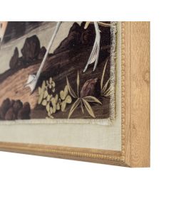 Flora & Fauna Collection Avocet On Linen In Beaded Frame