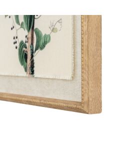 Flora & Fauna Collection Shrikes On Linen In Beaded Frame