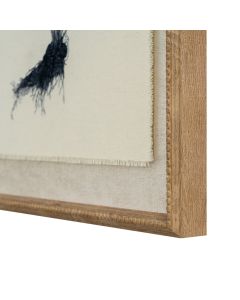 Flora & Fauna Collection Spleenwort On Linen In Beaded Frame