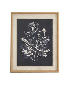 Flora & Fauna Collection Grove On Linen In Beaded Frame