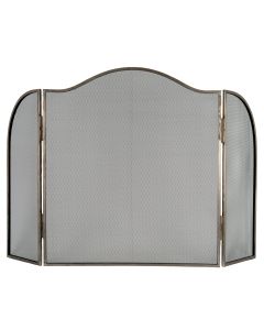 Antiqued Silver Large  Fire Screen
