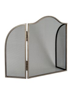 Antiqued Silver Fire Screen