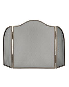 Antiqued Silver Fire Screen