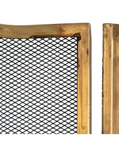 Antiqued Brass Large  Fire Screen