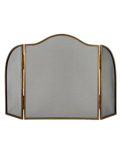 Antiqued Brass Fire Screen