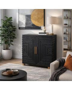 Lennox Black 2 Door Side Cupboard