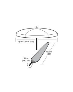 Small Parasol Weather Cover 153x53 circ - Up to 220cm Parasol