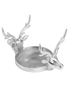 Farrah Collection Silver Large Stag Candle Holder