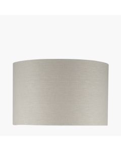 25cm Grey Self Lined Linen Drum Shade