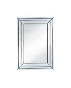 Mirrored Glass Art Deco Rectangular Wall Mirror