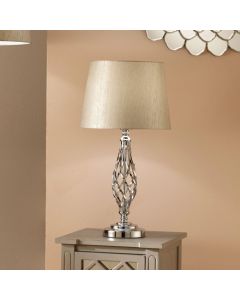Jenna Silver Metal Twist Detail Table Lamp