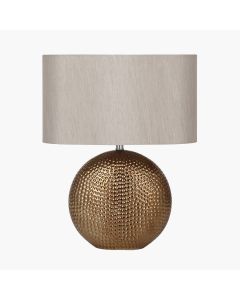 Mabel Bronze Dot Textured Ceramic Table Lamp 