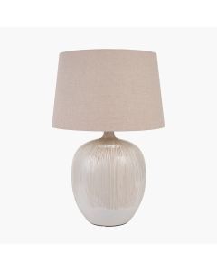 Greta Natural and Cream Textured Ceramic Table Lamp
