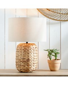 Zadi Natural Plaited Tall Water Hyacinth Table Lamp