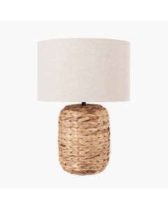 Zadi Natural Plaited Tall Water Hyacinth Table Lamp