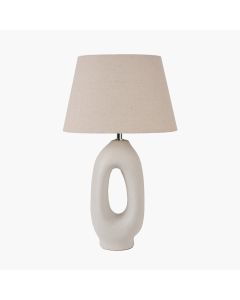 Laila Natural Organic Tall Ceramic Table Lamp 