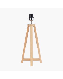 Whitby Natural Wood Tapered 4 Post Table Lamp