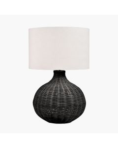 Allona Black Rattan Table Lamp