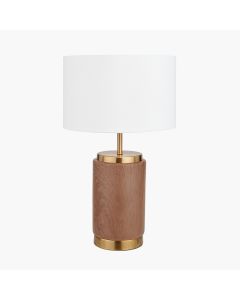 Carrara Wood Effect Ceramic Table Lamp