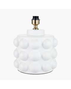 Serenity White Bobbled Ceramic Large Table Lamp Base