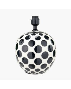 Larisa Black Polka Dot Ceramic Table Lamp Base