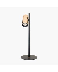 Xena Black and Rose Gold Metal LED Table Lamp