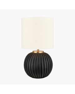 Ezekiel Black Terracotta Textured Ball Table Lamp