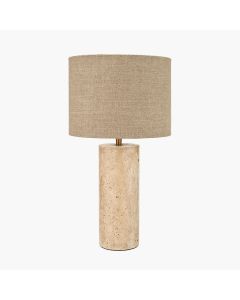 Kanoa Limestone Cylinder Table Lamp