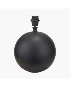 Benio Matt Black Metal Spherical Table Lamp Base