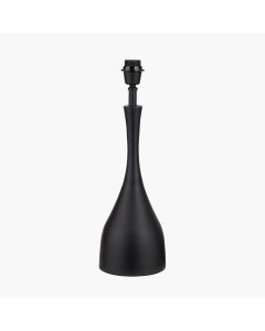 Llora Matt Black Metal Curved Table Lamp Base