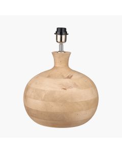 Kiah Natural Mango Wood Round Table Lamp Base