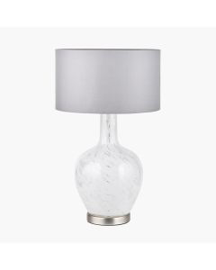 Aurora Speckled White Glass Table Lamp