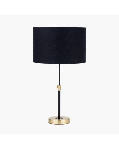 Bryce Black and Gold Metal Rise and Fall Table Lamp