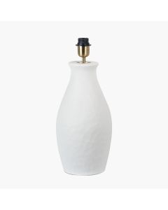 Eirene White Textured Stoneware Table Lamp Base