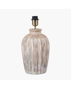 Ambrosia Natural Grooved Stoneware Table Lamp Base